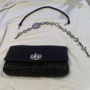 MiuMiu original vintage Iconic Crystal Cloqué Nappa leather.in storesnowfor$3100